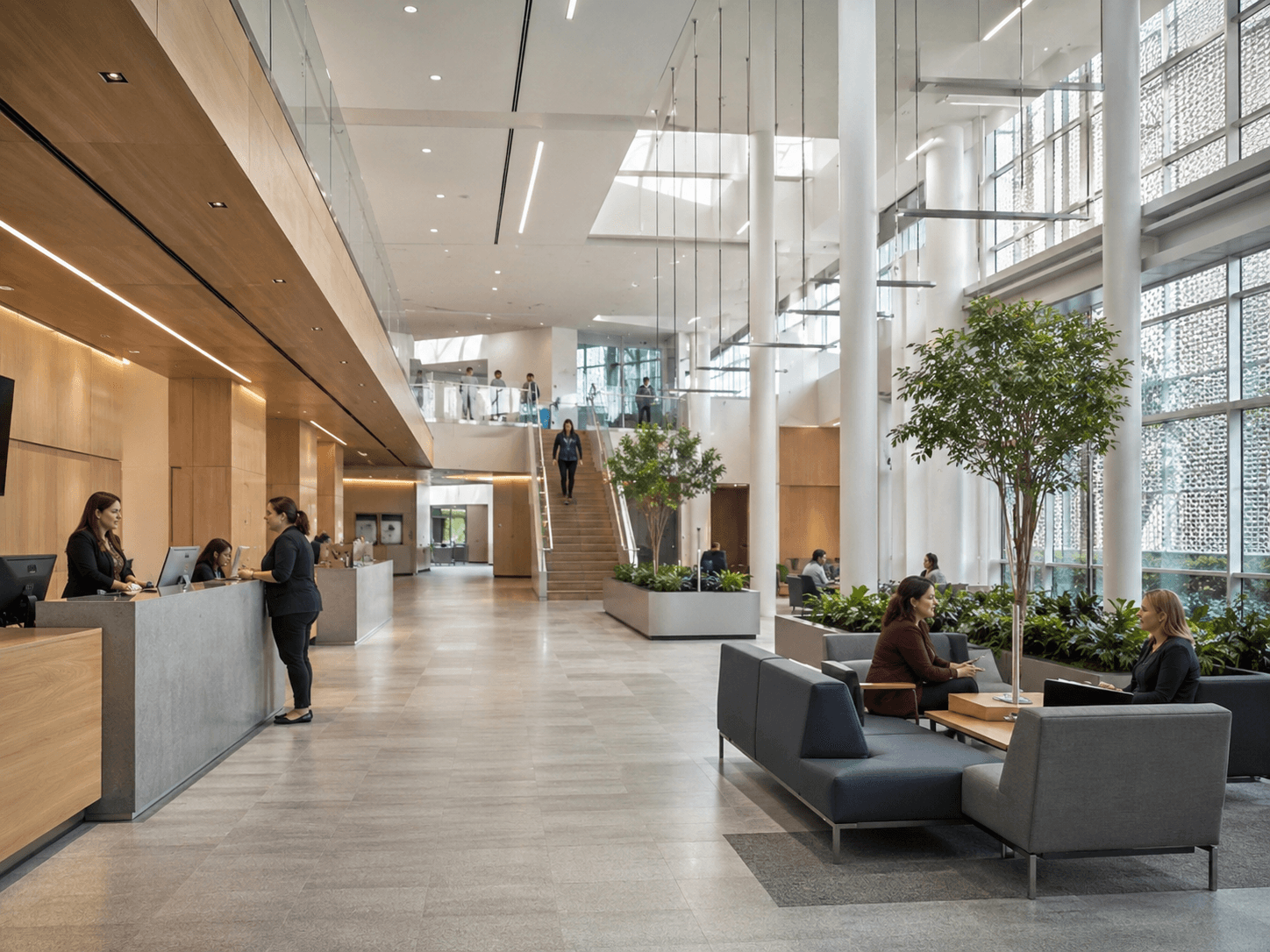Hall d’accueil d’un bâtiment public